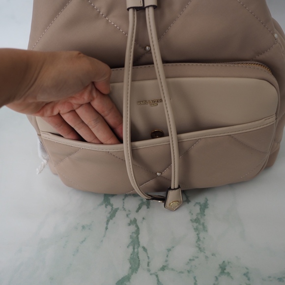 Karl Lagerfeld Quilted Nylon Quincy Backpack